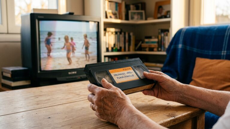 Service de numérisation de cassette VHS de famille sur clé USB réalisé par 3vmovie à Sailly-sur-la-Lys